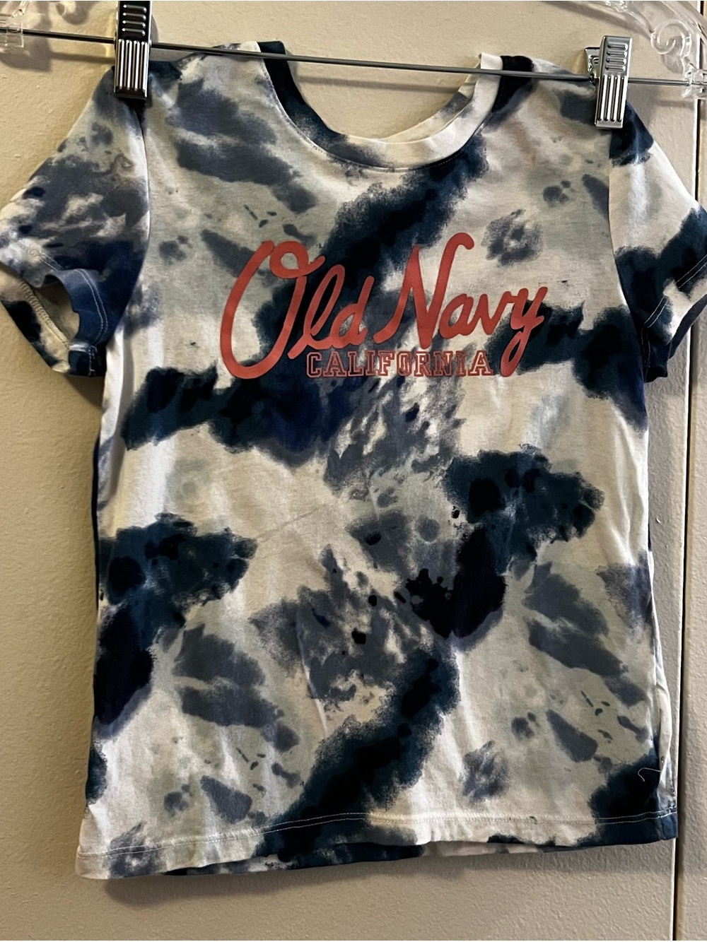 Old Navy Kids' Blue Tie-Dye 'Old Navy California' Graphic Tee Size (S 6-7)